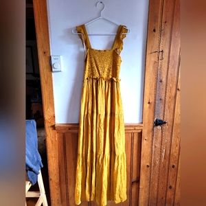 💃 Beautiful Sunflower Yellow Flowing Maxi Dress Size 6 Nanette Lapore 💃